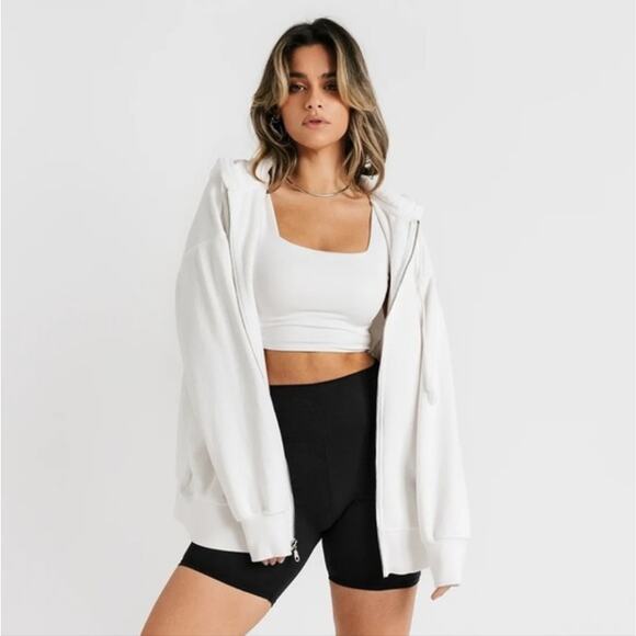 Parallel Apparel Hero Hoodie Oversized White - Picture 1 of 8